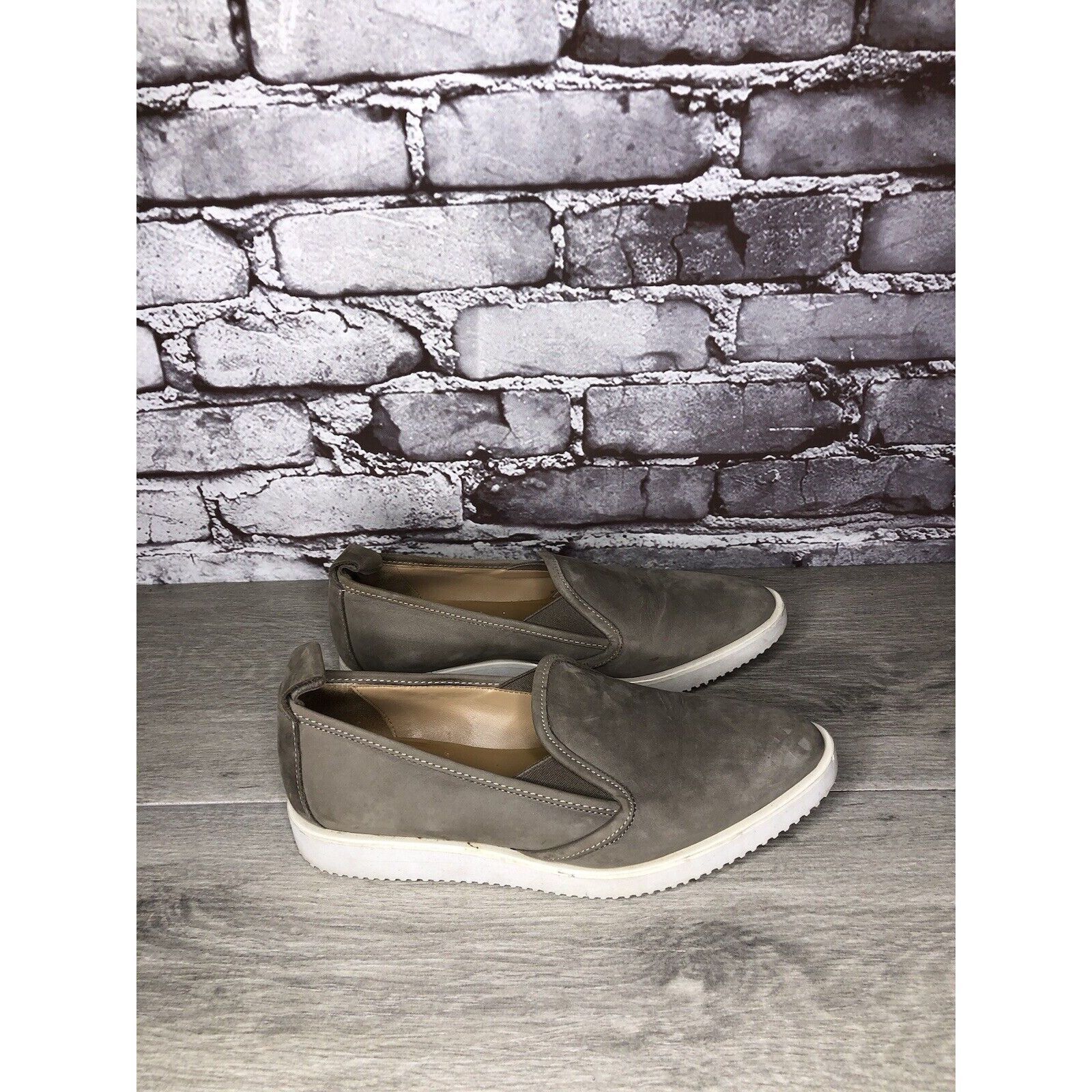 Everlane Everlane Gray Suede Almond Toe Slip On Casual Loafer Shoes W Size US 6 / IT 36 - 10 Thumbnail