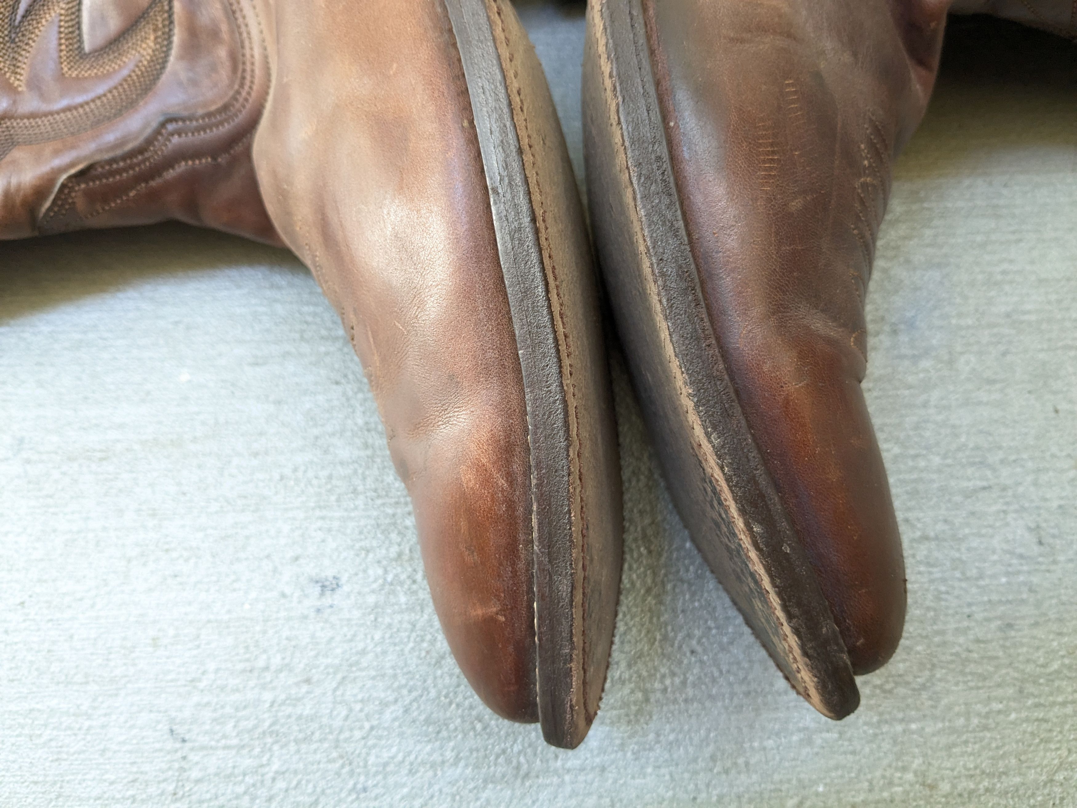 Nocona Boots Nocona Cowboy Boots Brown Leather 11.5 D Botas USA Size US 11.5 / EU 44-45 - 8 Thumbnail