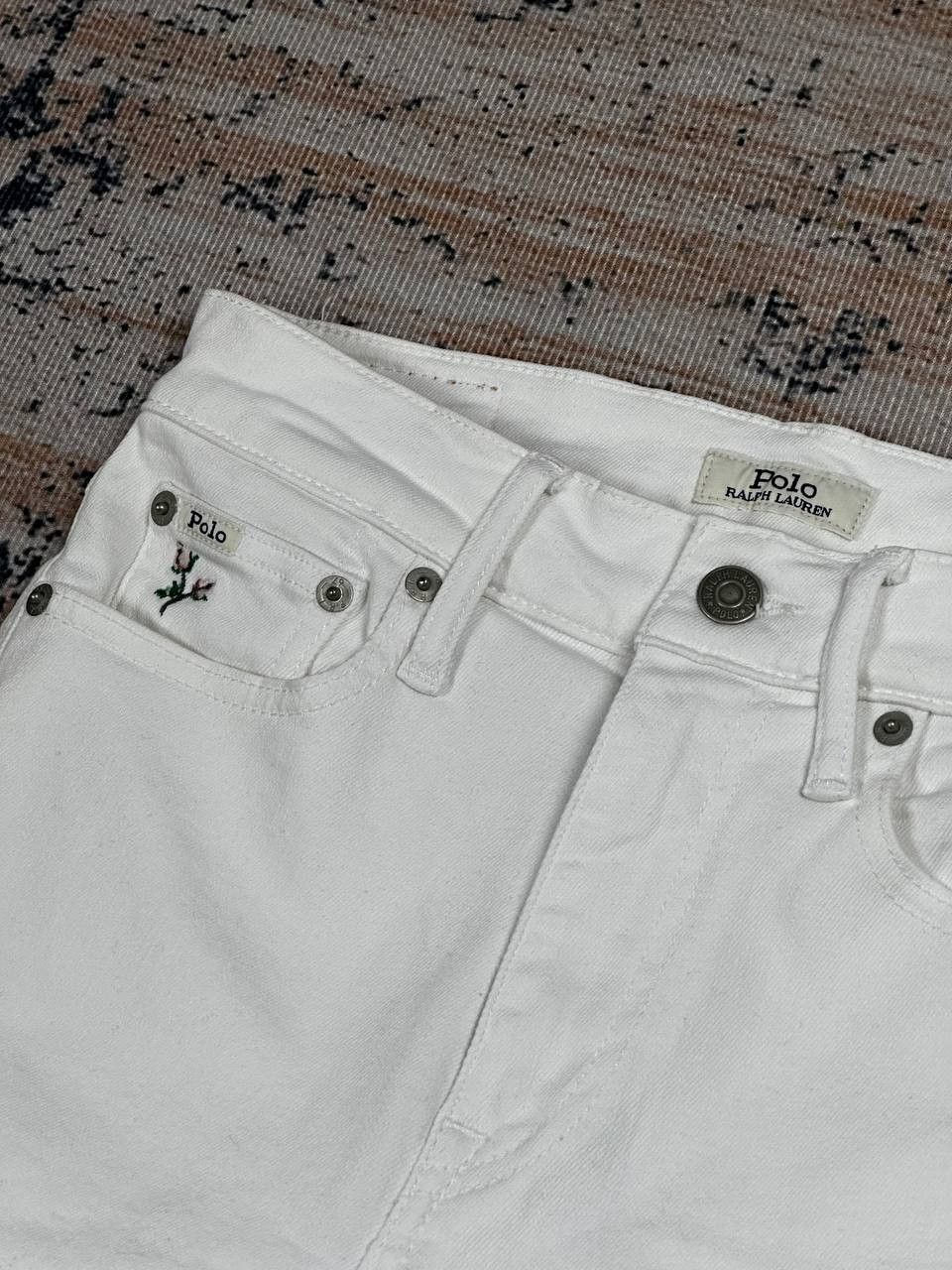Polo Ralph Lauren Vintage Ralph Lauren White Rare Embroedered Jeans Size 27" / US 4 / IT 40 - 5 Thumbnail