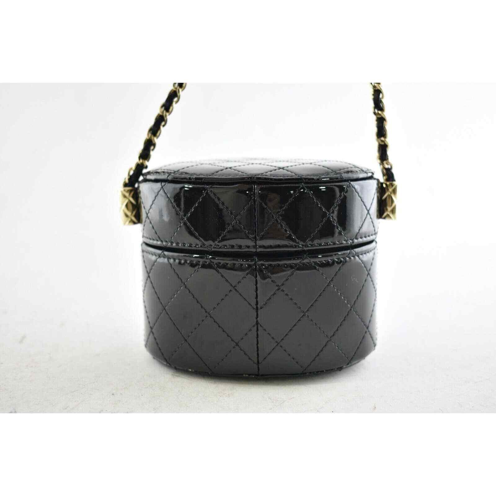 Chanel Chanel Mini Black Patent Vanity Quilted Crossbody Bag Size ONE SIZE - 4 Thumbnail