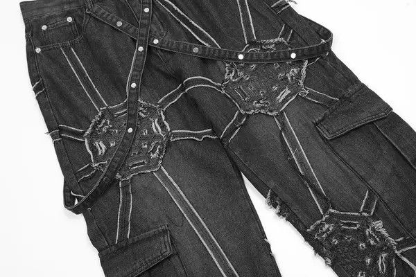Japanese Brand Net Splicing Baggy Jeans Size US 30 / EU 46 - 4 Thumbnail