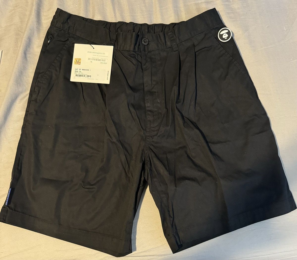 image of Aape Bape Woven Shorts in Black, Men's (Size 36)