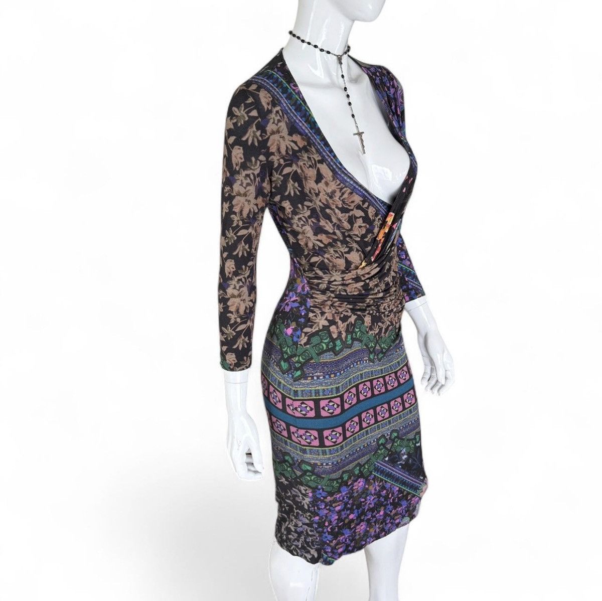 Etro Archival ETRO Milano Jersey Wrap Dress - Italian Luxury Size M / US 6-8 / IT 42-44 - 3 Thumbnail