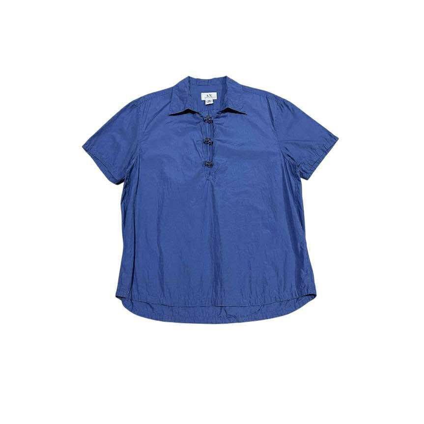 Armani Exchange 🔥Y2K AX Armani Exchange Metal Hook Button Pullover Shirt Size US L / EU 52-54 / 3 - 1 Thumbnail