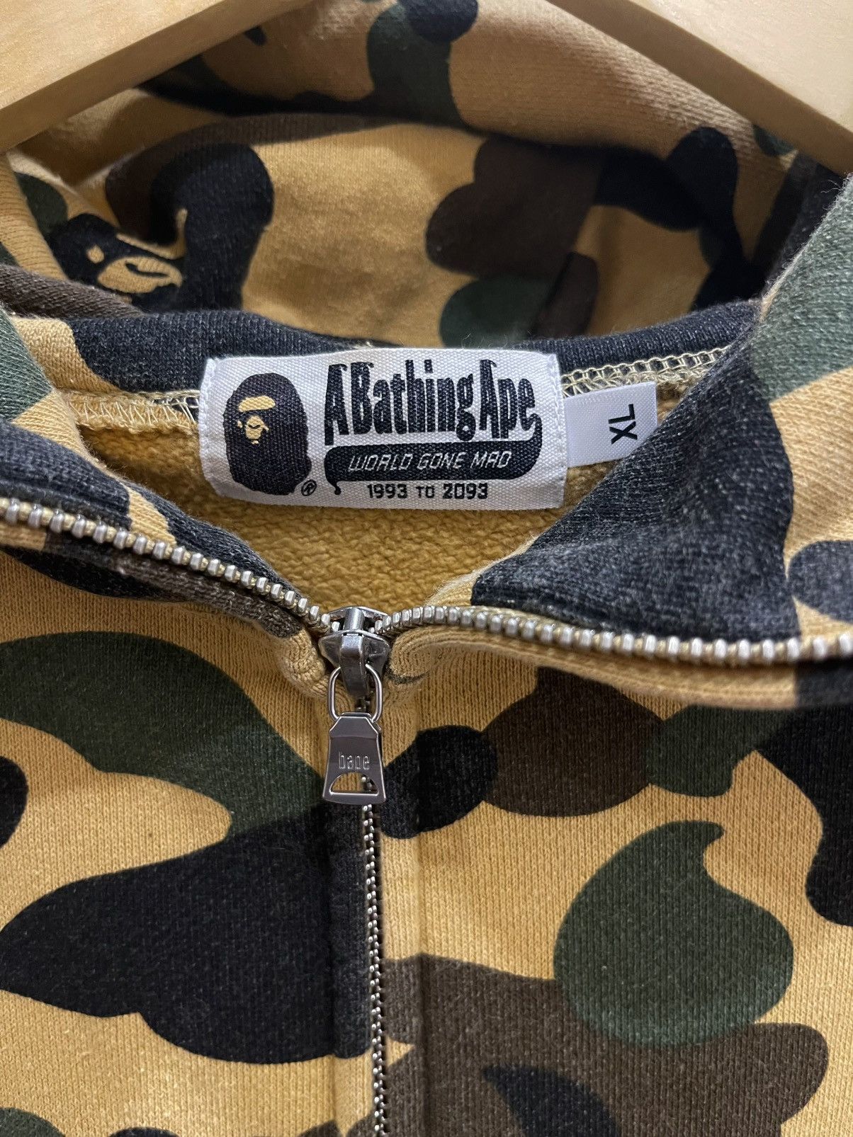 Bape BAPE WGM 1st Yellow Camo Shark Full Zip Hoodie Size US XL / EU 56 / 4 - 2 Thumbnail