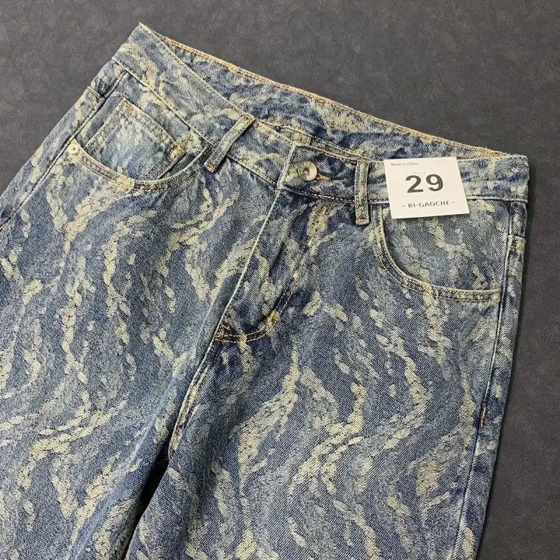 Japanese Brand × Vintage Hip Hop Trend Jacquard Printed Jeans Size US 28 / EU 44 - 3 Thumbnail