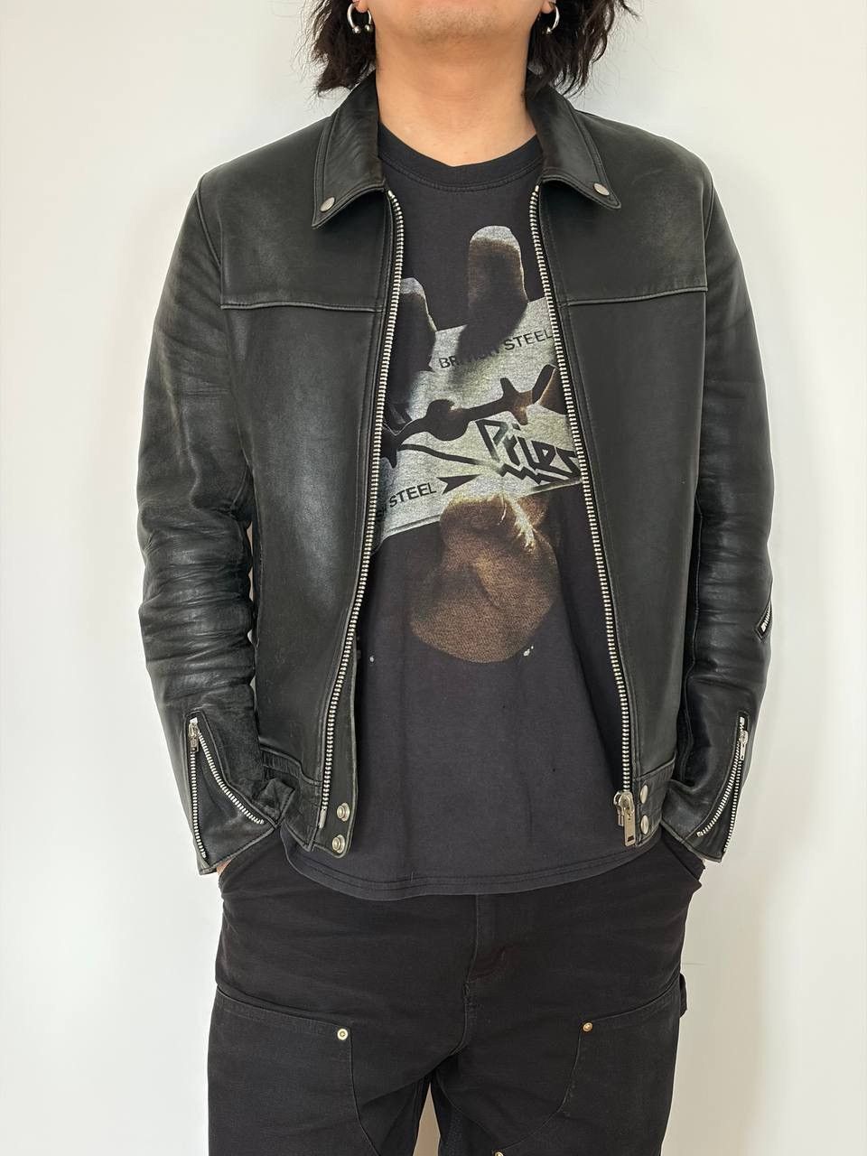 Undercover Undercover x Bounty Hunter Lambskin Biker Leather Jacket Size US M / EU 48-50 / 2 - 6 Thumbnail