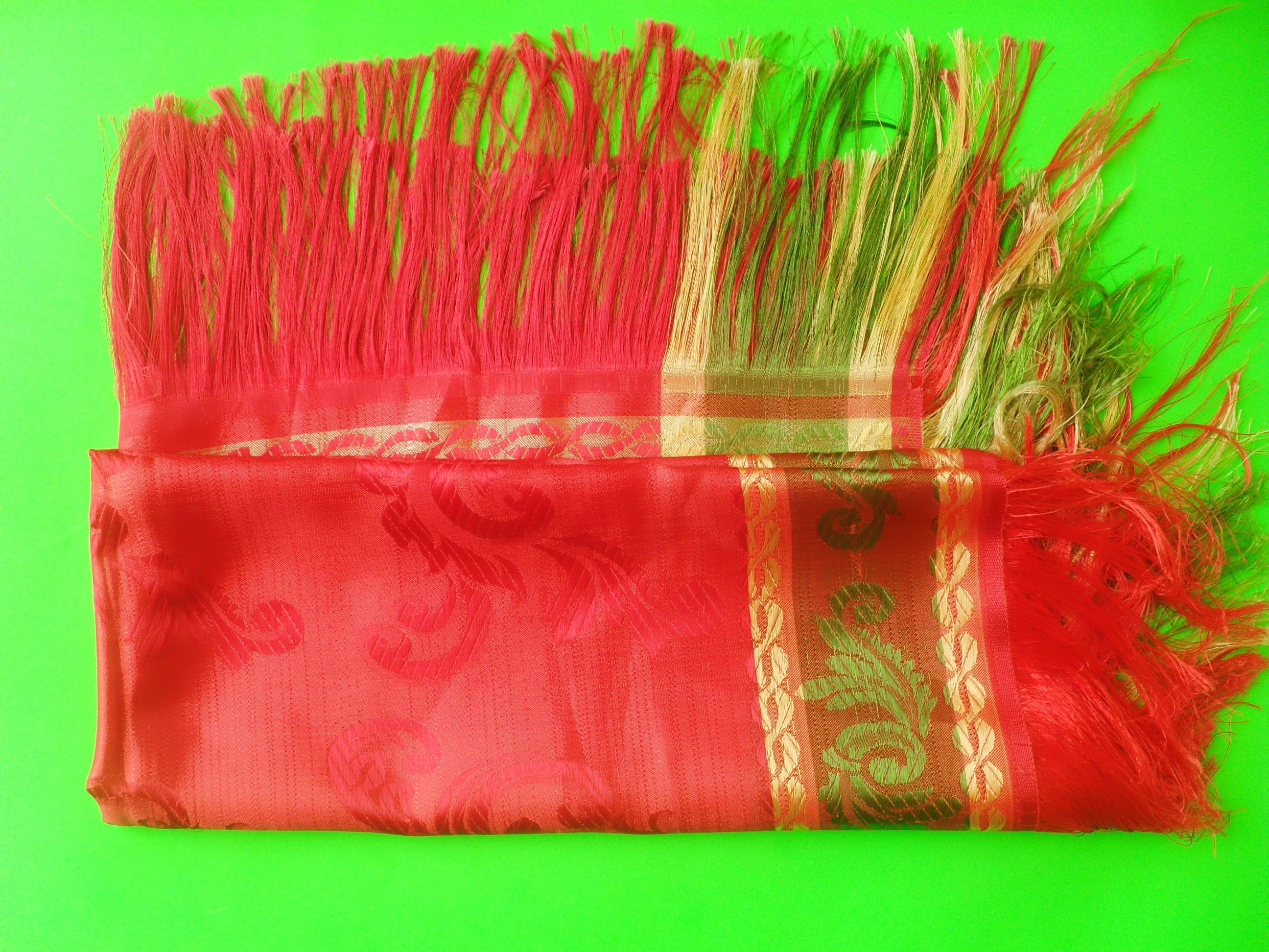 Other Multicolored scarf with fringes in vegetable silk. Size ONE SIZE - 4 Thumbnail