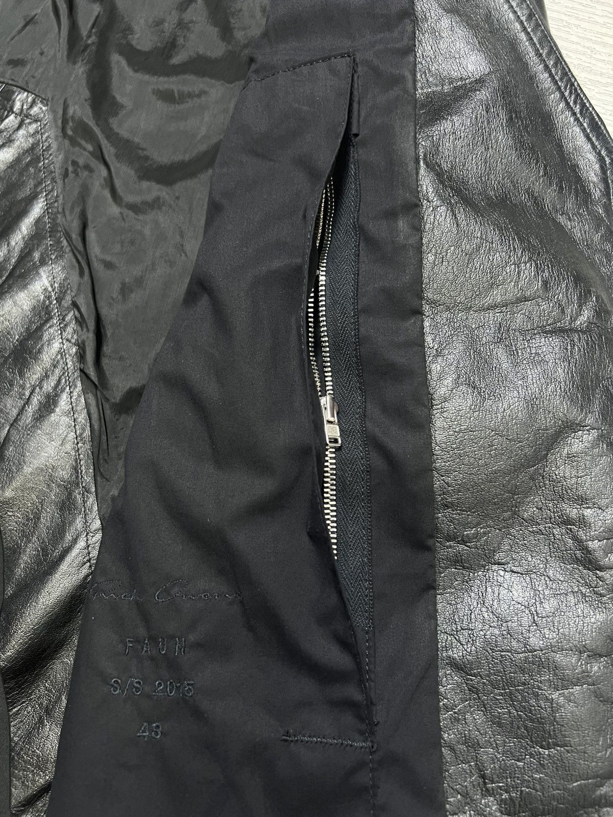 Rick Owens Rick Owens - S/S 15’ - Sliced Leather Biker Jacket Size US M / EU 48-50 / 2 - 14 Thumbnail
