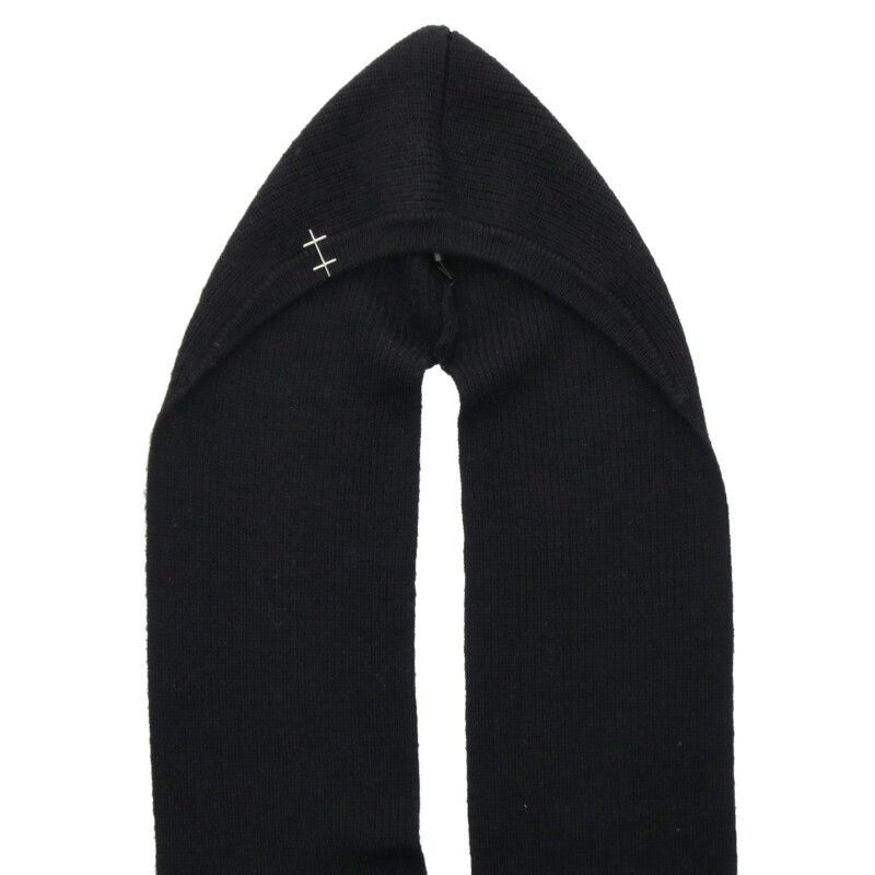 Heliot Emil HELIOT EMIL PHOS Wool Nylon Hooded Scarf Black Size ONE SIZE Size ONE SIZE - 1 Thumbnail