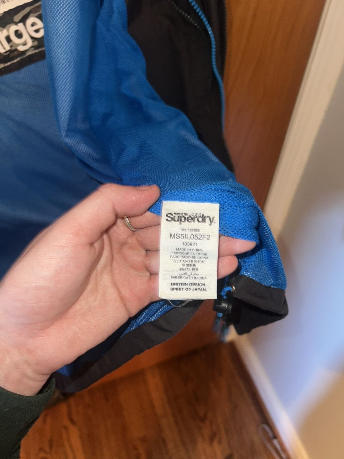 Superdry SuperDry Men’s Windcheater Jacket, Grey/Blue Size US M / EU 48-50 / 2 - 5 Thumbnail