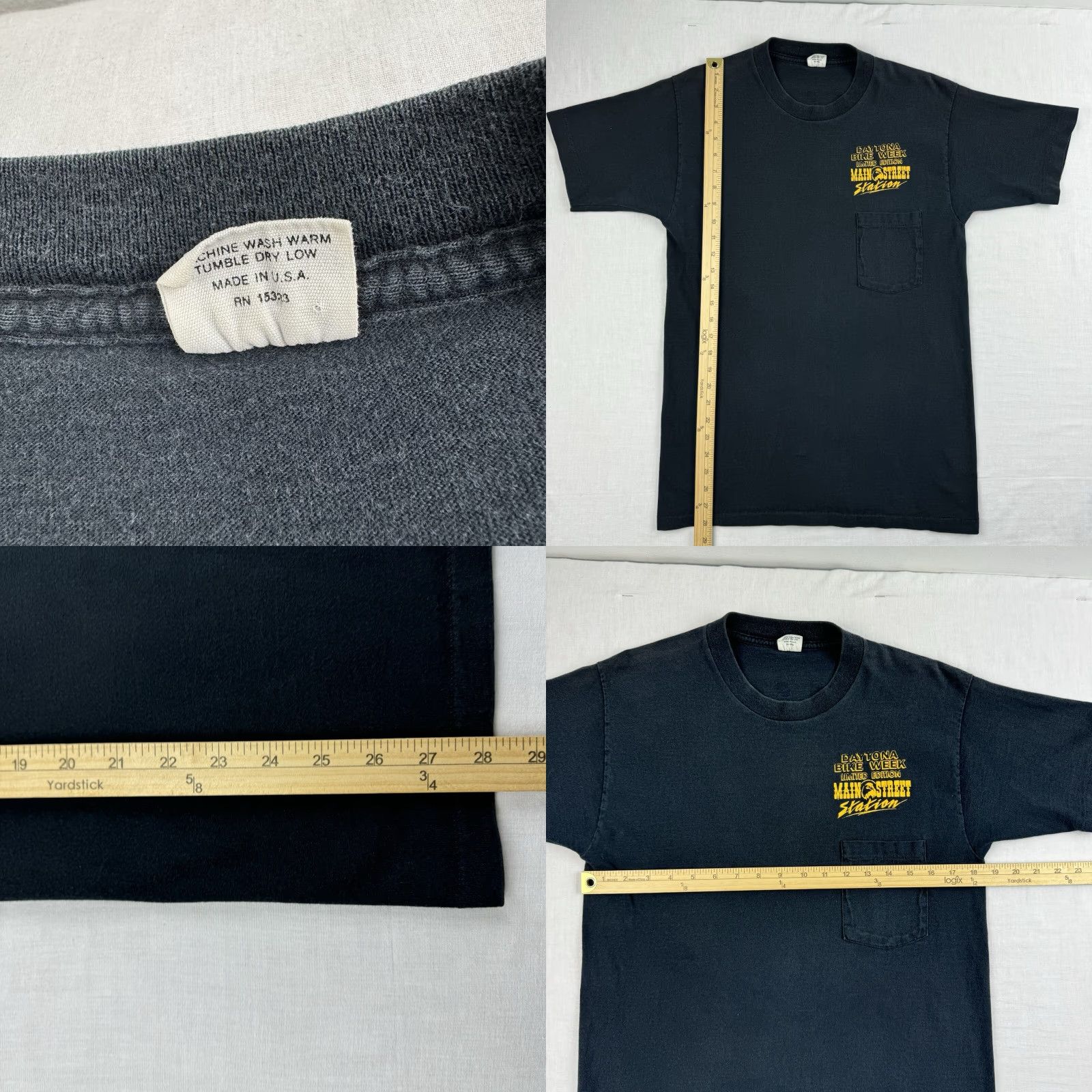 Vintage VINTAGE Belton Daytona Bike Week T-Shirt Adult Large Black Graphic Print 90s Motorcycle Mens Size US L / EU 52-54 / 3 - 8 Thumbnail