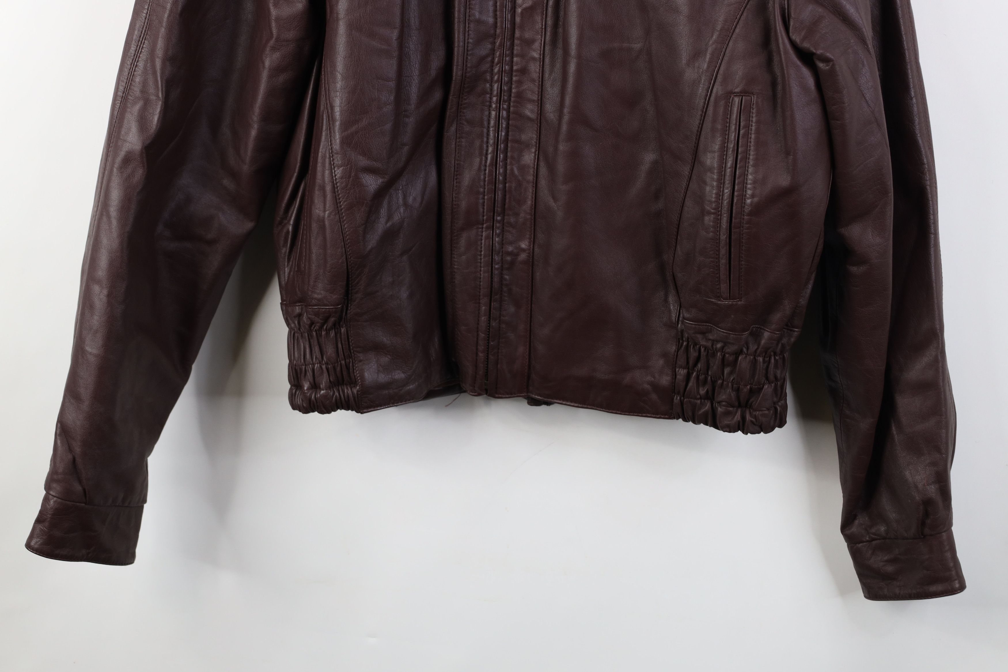 Vintage Vintage 70s Streetwear Cafe Racer Bomber Jacket Oxblood Red Size US XXL / EU 58 / 5 - 3 Thumbnail