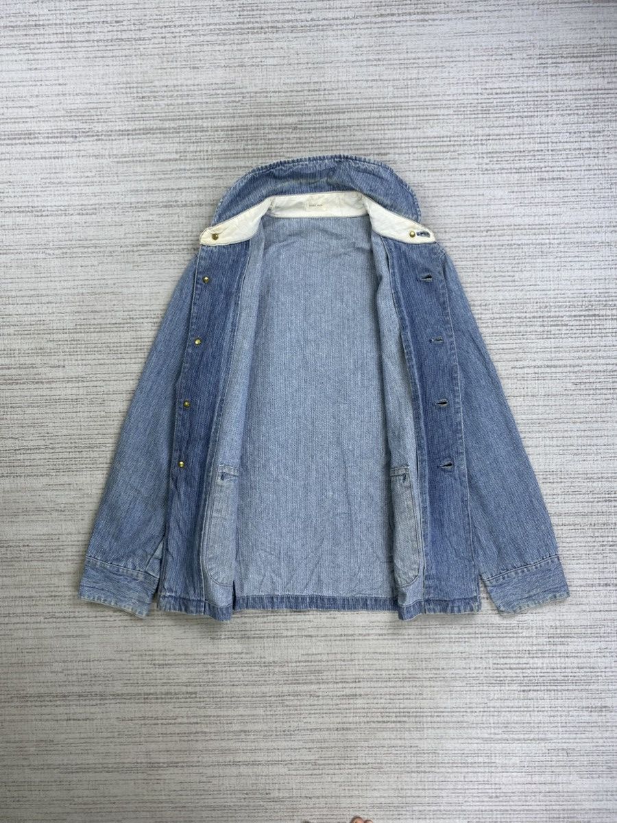 Global Work × Vintage Vintage Global Work Buttoned Workers Denim Blue Jacket Size US S / EU 44-46 / 1 - 6 Thumbnail