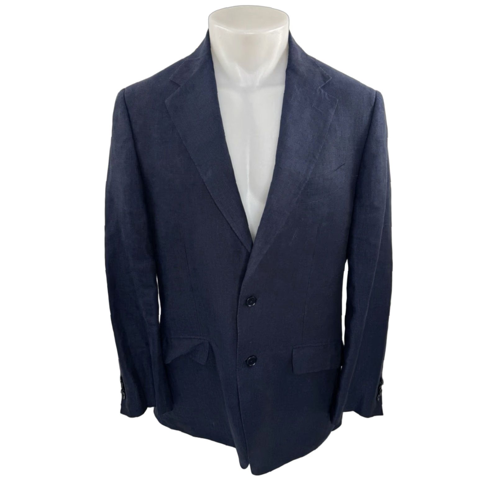 Robert Talbott Robert Talbott Carmel Blazer Jacket Mens M Blue - Linen - Regular - Toy? Size 40R - 1 Thumbnail