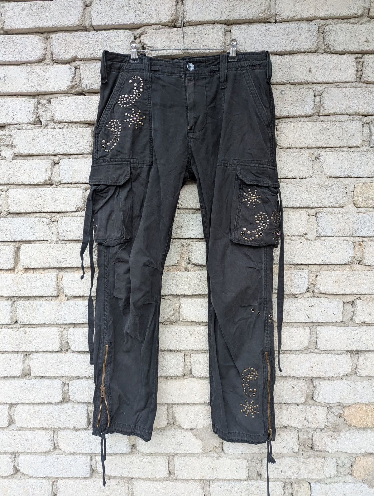 Vintage Drawstring Design Punk Royal Blue Y2K Pants Size US 34 / EU 50 - 1 Thumbnail