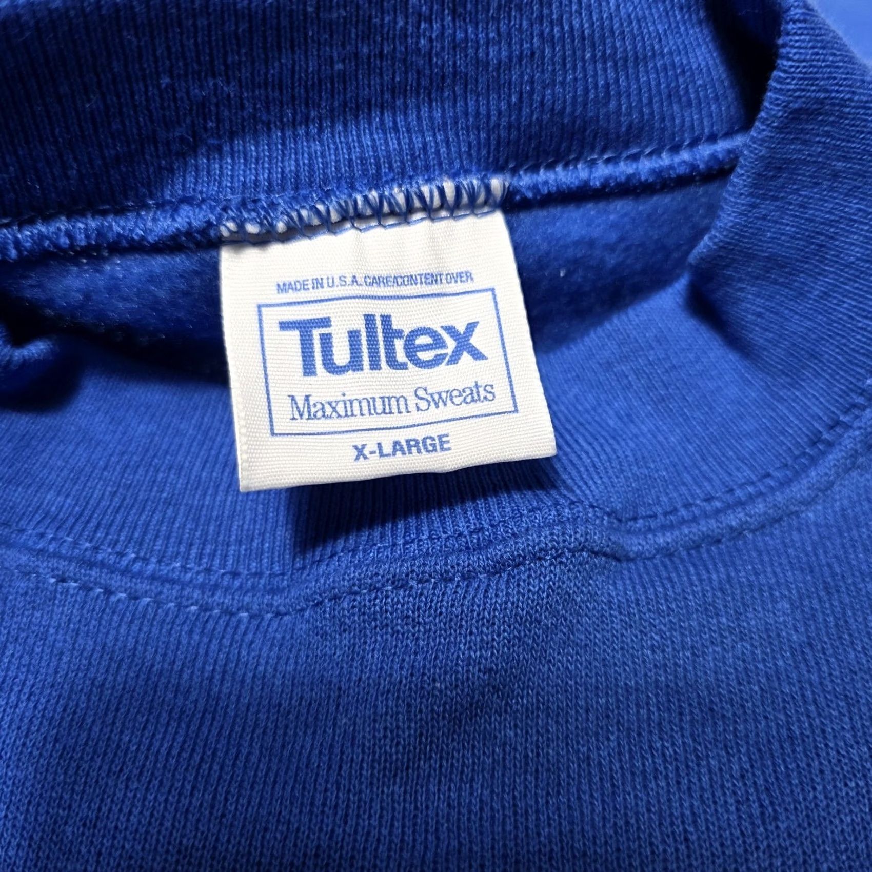 Tultex VINTAGE Best Grandpa On Earth Sweatshirt Men XL Blue Hearts USA Puff Print Size US XL / EU 56 / 4 - 3 Thumbnail