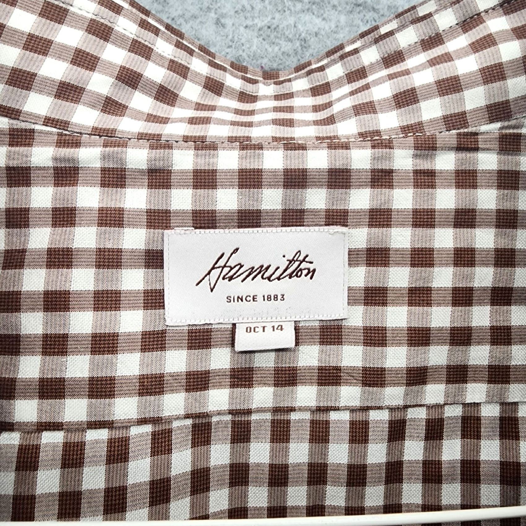 Hamilton Hamilton Shirt Co Button Shirt Mens 3XL Long Sleeve French Cuff Gingham Plaid Shirt Size US XXL / EU 58 / 5 - 3 Thumbnail