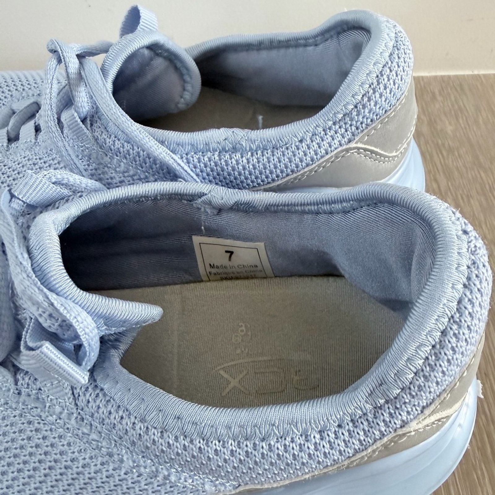 Other Like New ACX Comfortable Light Blue Knit Sneakers size 7 Size US 7 / IT 37 - 3 Thumbnail