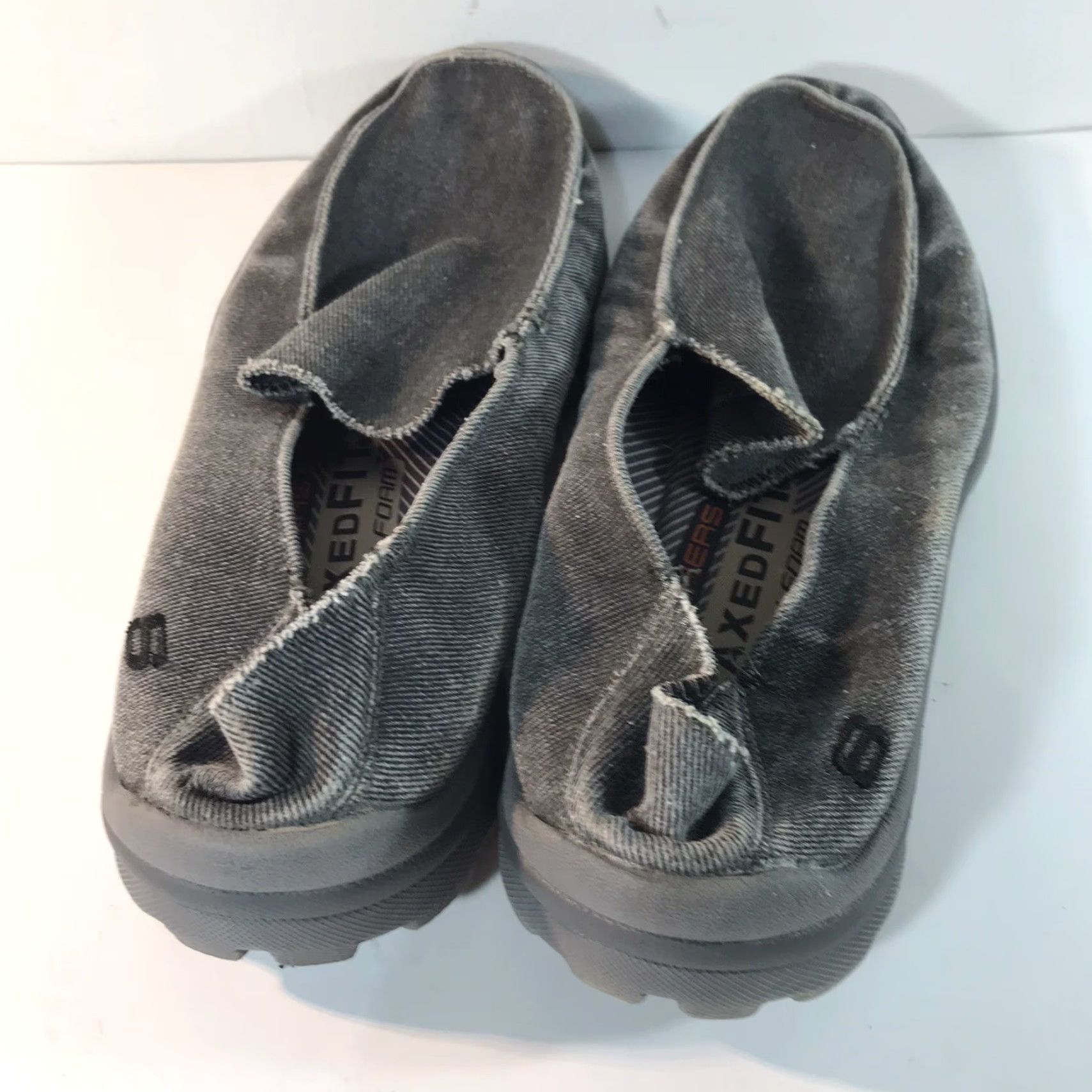 SKECHERS Skechers Loafers Mens Size 10 Gray Casual Slip On Memory Foam Comfort Size US 10 / EU 43 - 3 Thumbnail