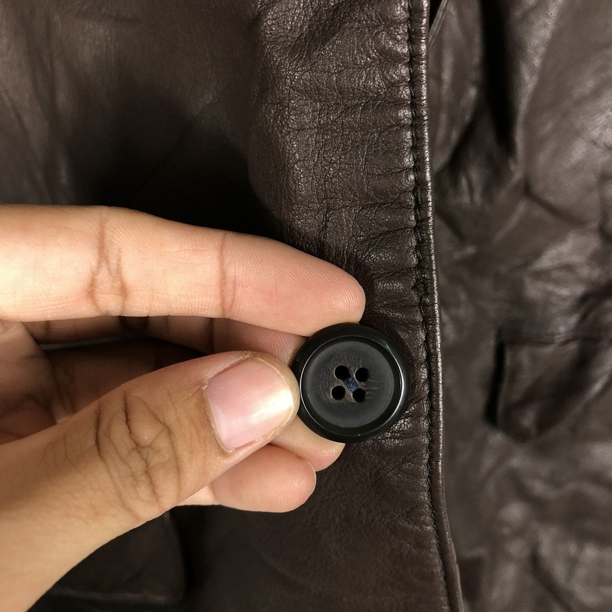 Japanese Brand 🔥VINTAGE GENUINE LEATHER JACKET BIG POCKET ISSEY MIYAKE Size US M / EU 48-50 / 2 - 18 Thumbnail