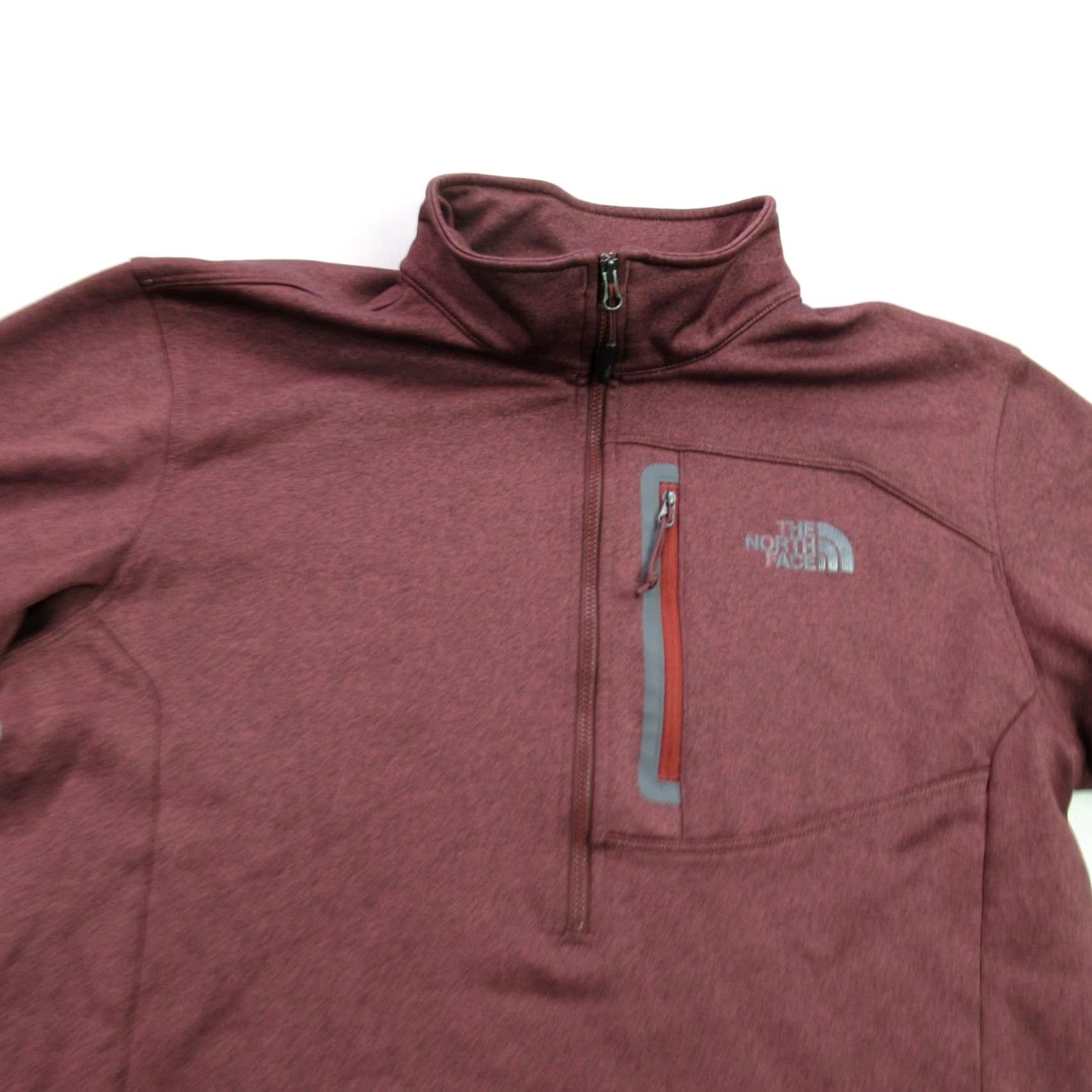 The North Face The North Face Pullover Mens Medium Long Sleeve 1/4 Zip Casual Burgundy Lightweight Size US L / EU 52-54 / 3 - 3 Thumbnail