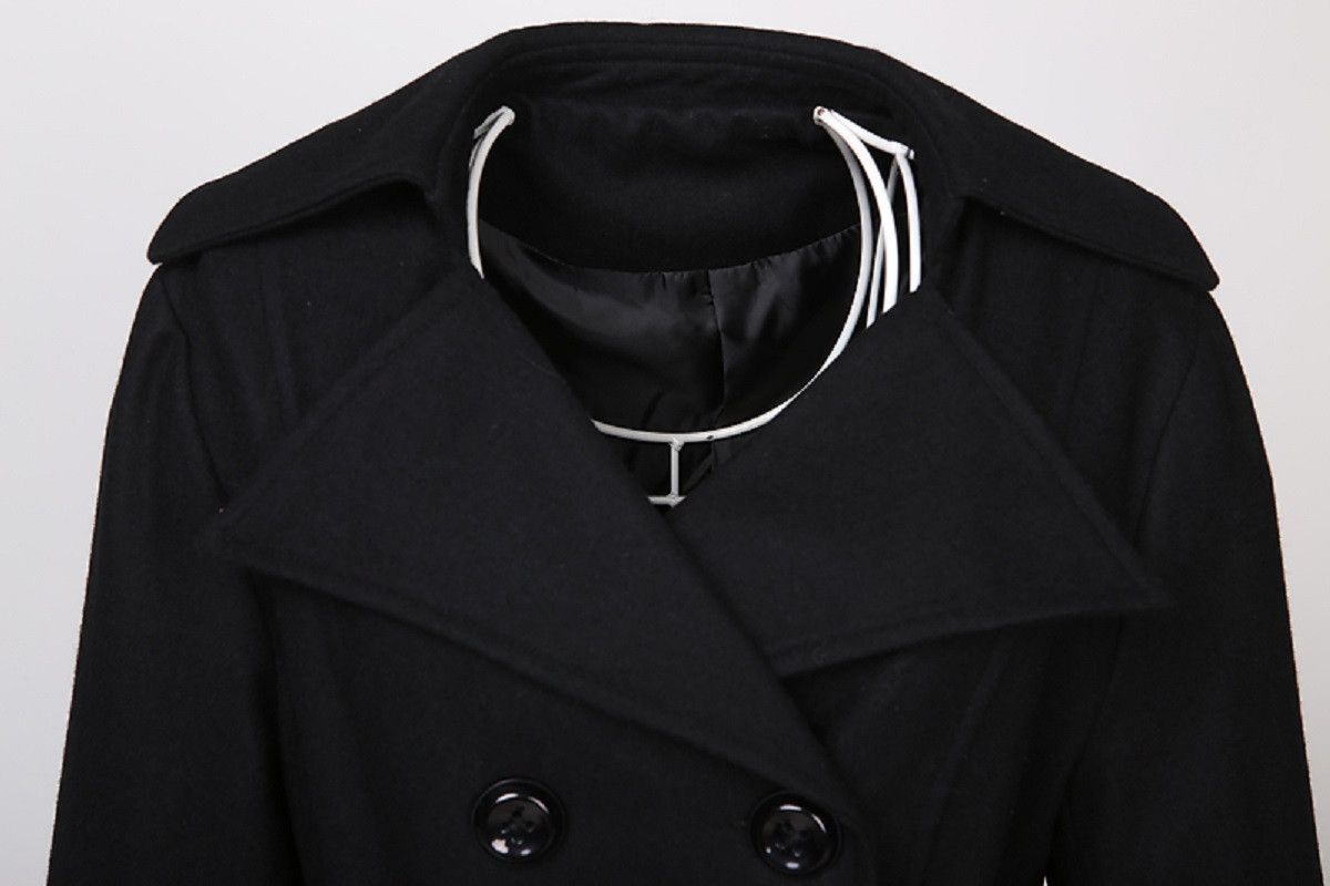 Other Black Mid-Length Wool Blend Coat Size XXL / US 16-18 / IT 52-54 - 3 Thumbnail