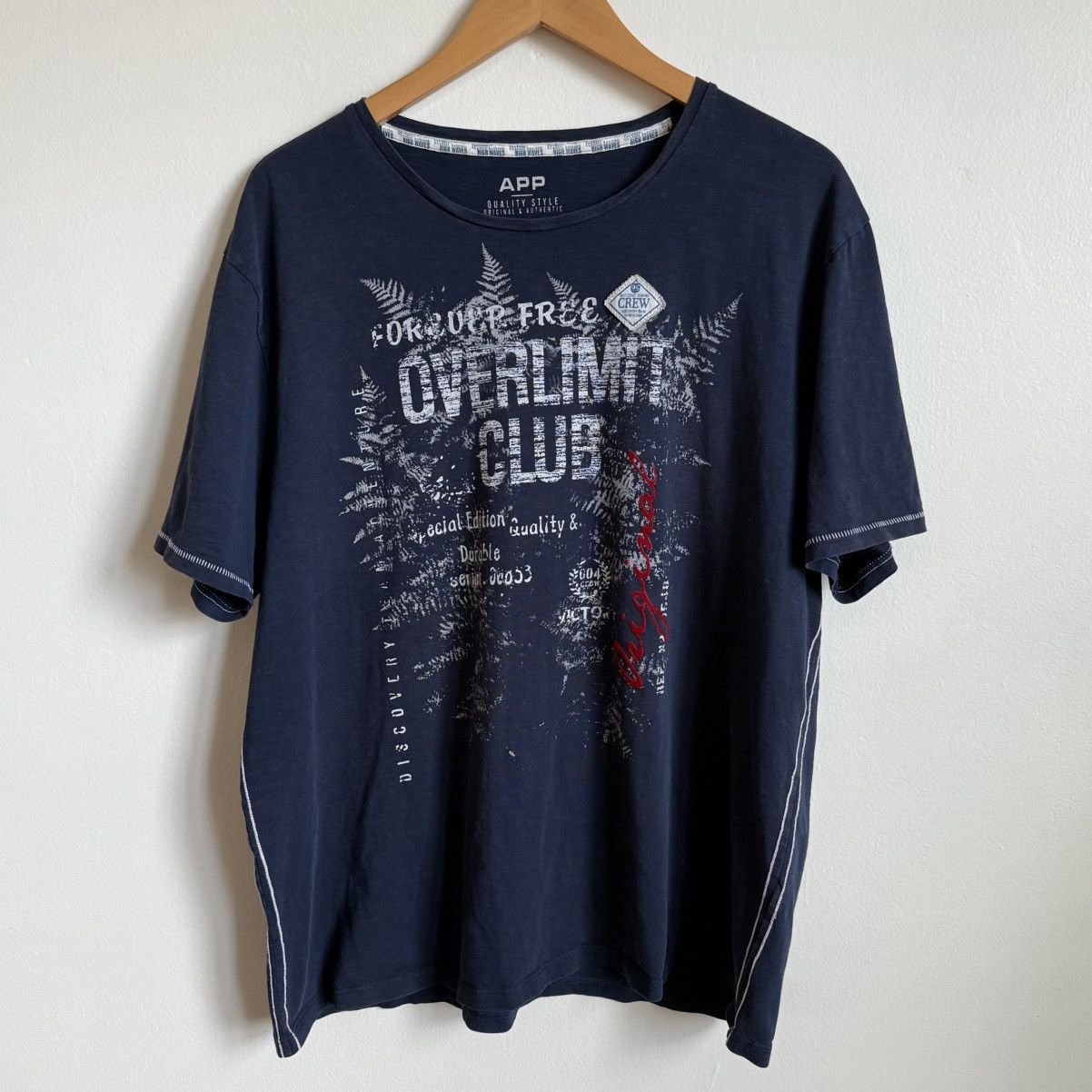 Vintage APP Overlimit Club Adventure Nature Life Navy T-Shirt Size US XXL / EU 58 / 5 - 2 Thumbnail