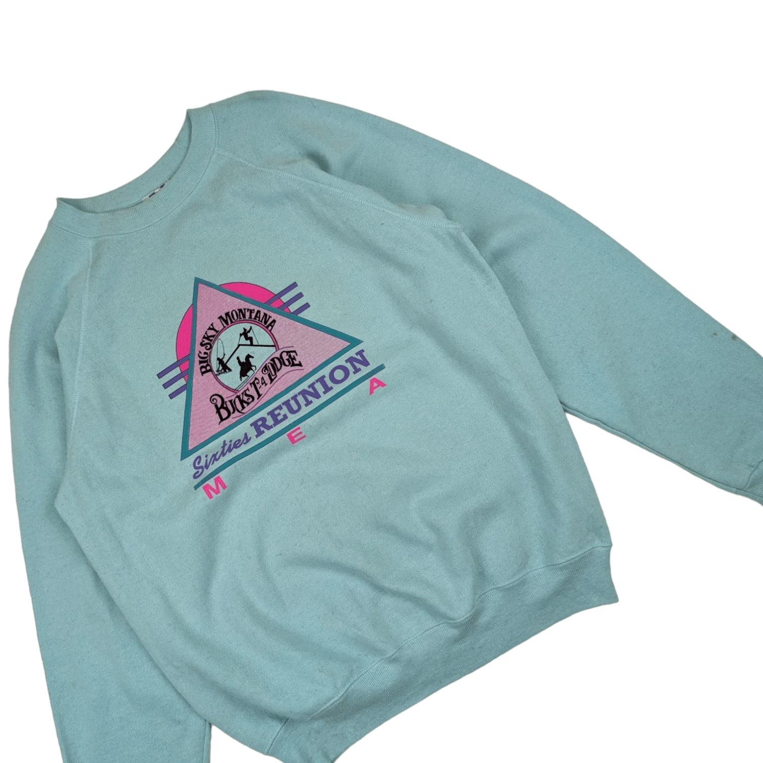 Hanes Vintage 80's Hanes BIG SKY Montana Rocky Mountain Sweatshirt Size US XL / EU 56 / 4 - 2 Thumbnail