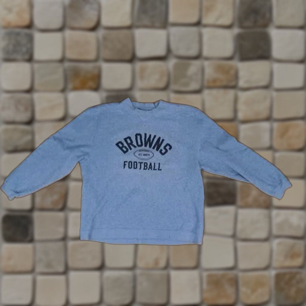 Reebok Cleveland Browns Football Sweatshirt Grey X-Large Printed Reebok Size US XL / EU 56 / 4 - 1 Thumbnail