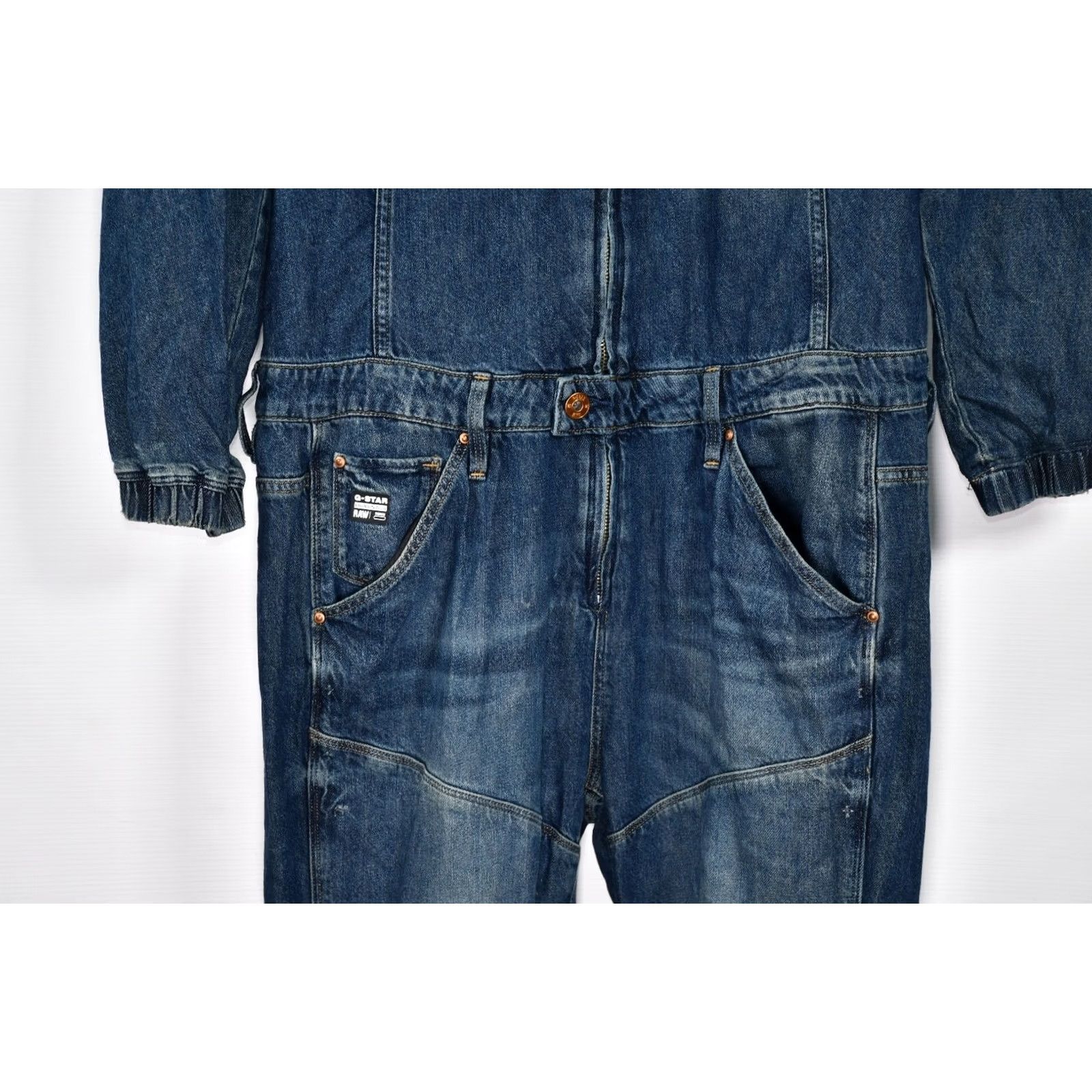 G-Star G-Star Chopper Boyfriend Jumpsuit WH—Denim Halton Size M Women Long Sleeve Blue 100% Cotton Size 32" / US 10 / IT 46 - 5 Thumbnail