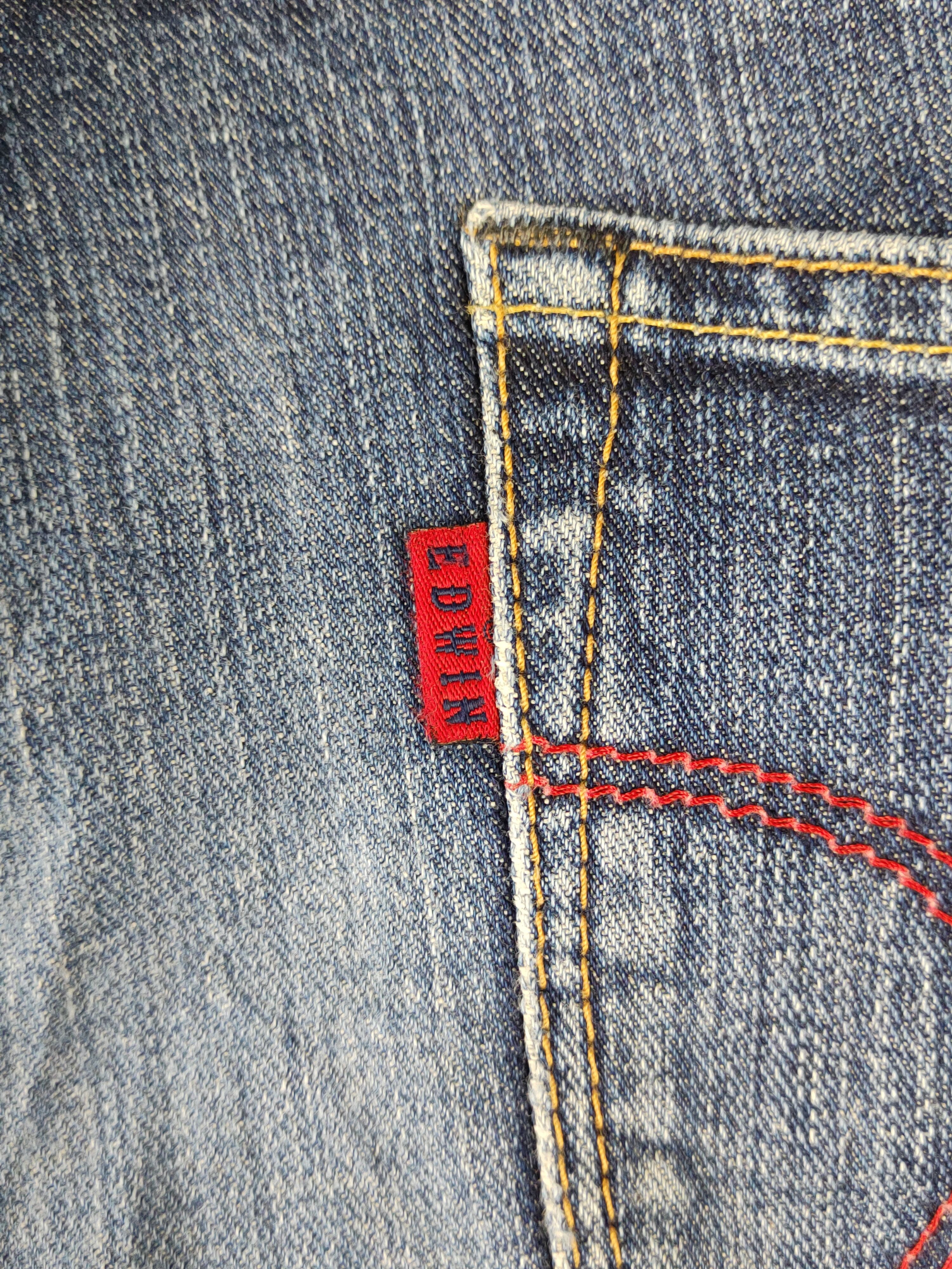 Edwin Edwin blue trip Dark Blue Distressed denim Jeans #S2205 Size US 34 / EU 50 - 13 Thumbnail