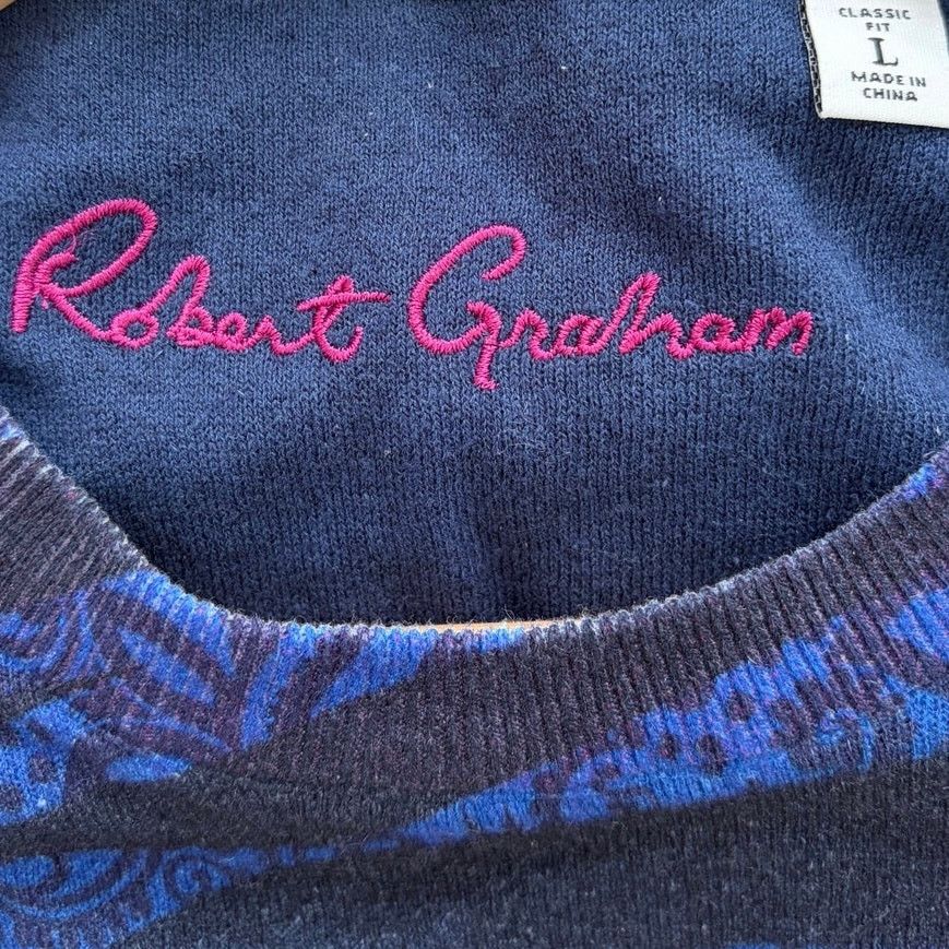 Robert Graham Robert Graham Carmelite Lightweight Knit Sweater Large Size US L / EU 52-54 / 3 - 4 Thumbnail