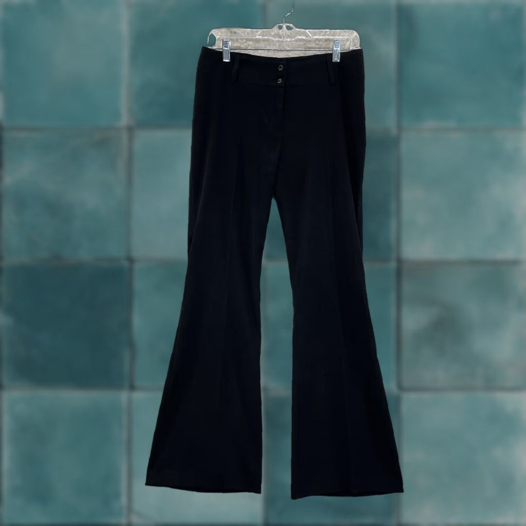 Vintage VINTAGE 90s Y2K Dress Pants Black Trousers Slacks Office Grunge 8 28 29 Women’s Size 30" / US 8 / IT 44 - 1 Thumbnail