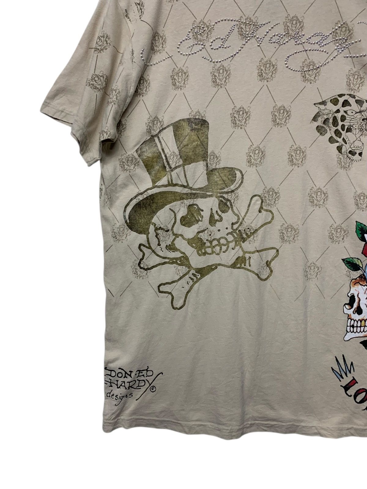 Ed Hardy Ed Hardy By Cristian Audigier Skull Fullprint T Shirt Size US M / EU 48-50 / 2 - 9 Thumbnail