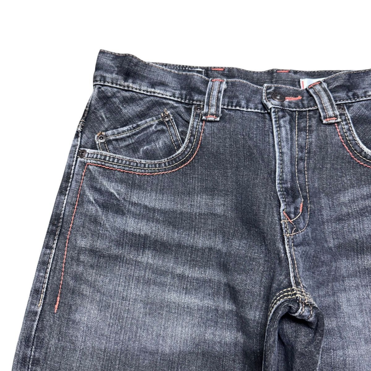 Edwin Vintage Edwin 401XVS Faded Black Denim Flare Jeans Size US 30 / EU 46 - 3 Thumbnail