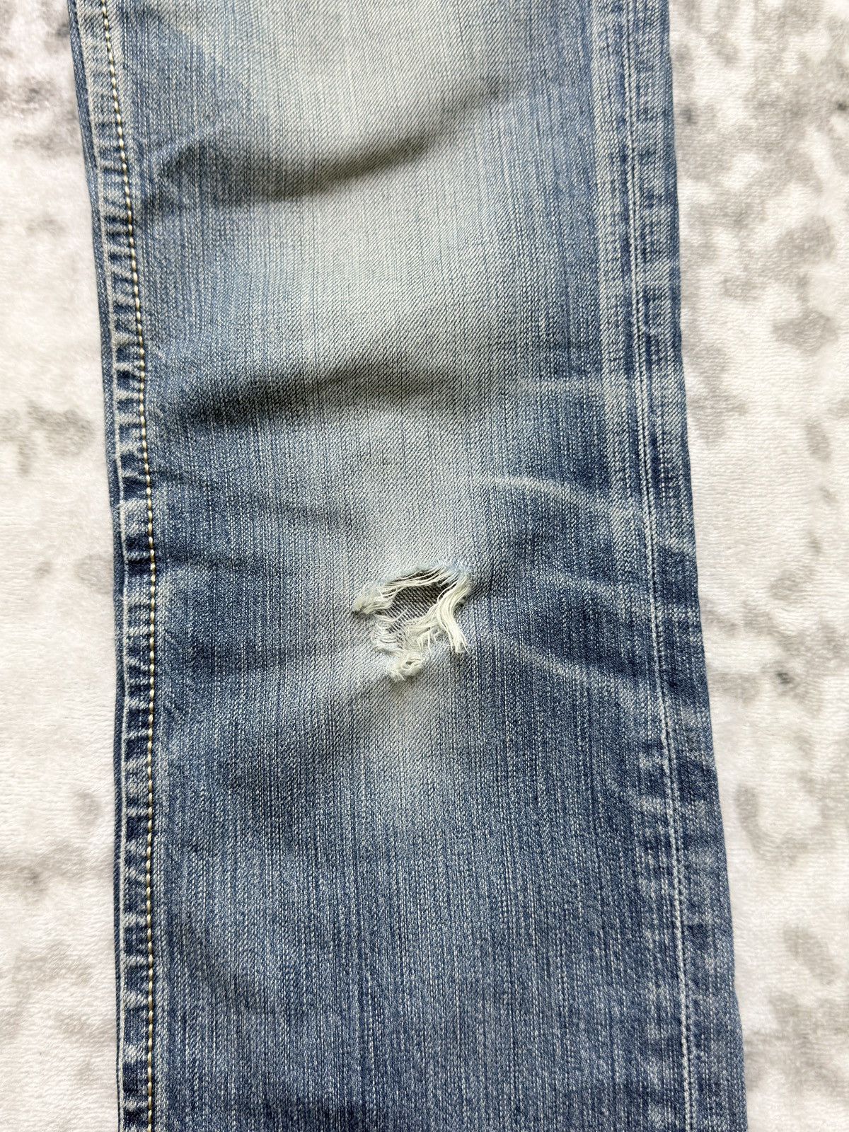 Edwin Vintage Edwin Distressed Blue Washed Low Rise Denim Jeans Size US 29 - 8 Thumbnail