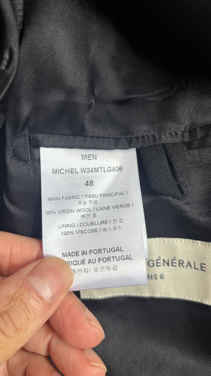 Officine Generale black 100% wool French blazer, never worn Size 38R - 5 Thumbnail