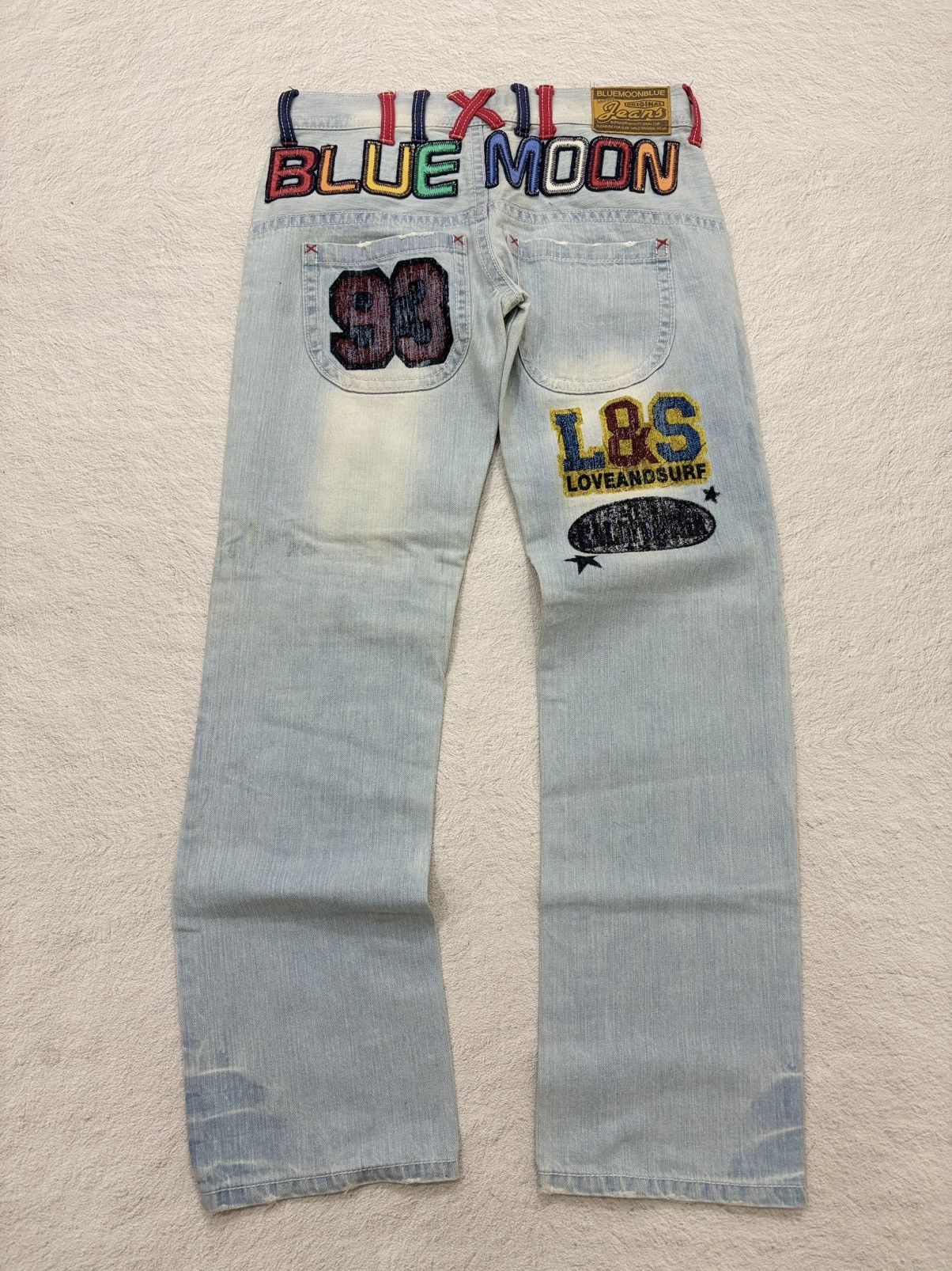 Hysteric Glamour 2000s Blue moon japan bootcut poem denim y2k style Size US 31 - 5 Thumbnail