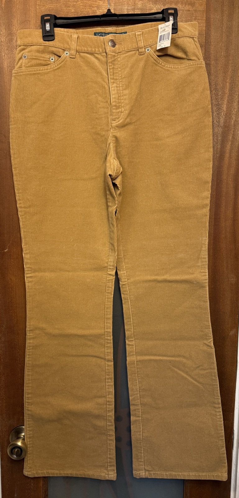 Lauren Ralph Lauren Lauren Jeans Co Ralph Lauren Camel Flare Leg Corduroy Pants Size 32" / US 10 / IT 46 - 1 Thumbnail