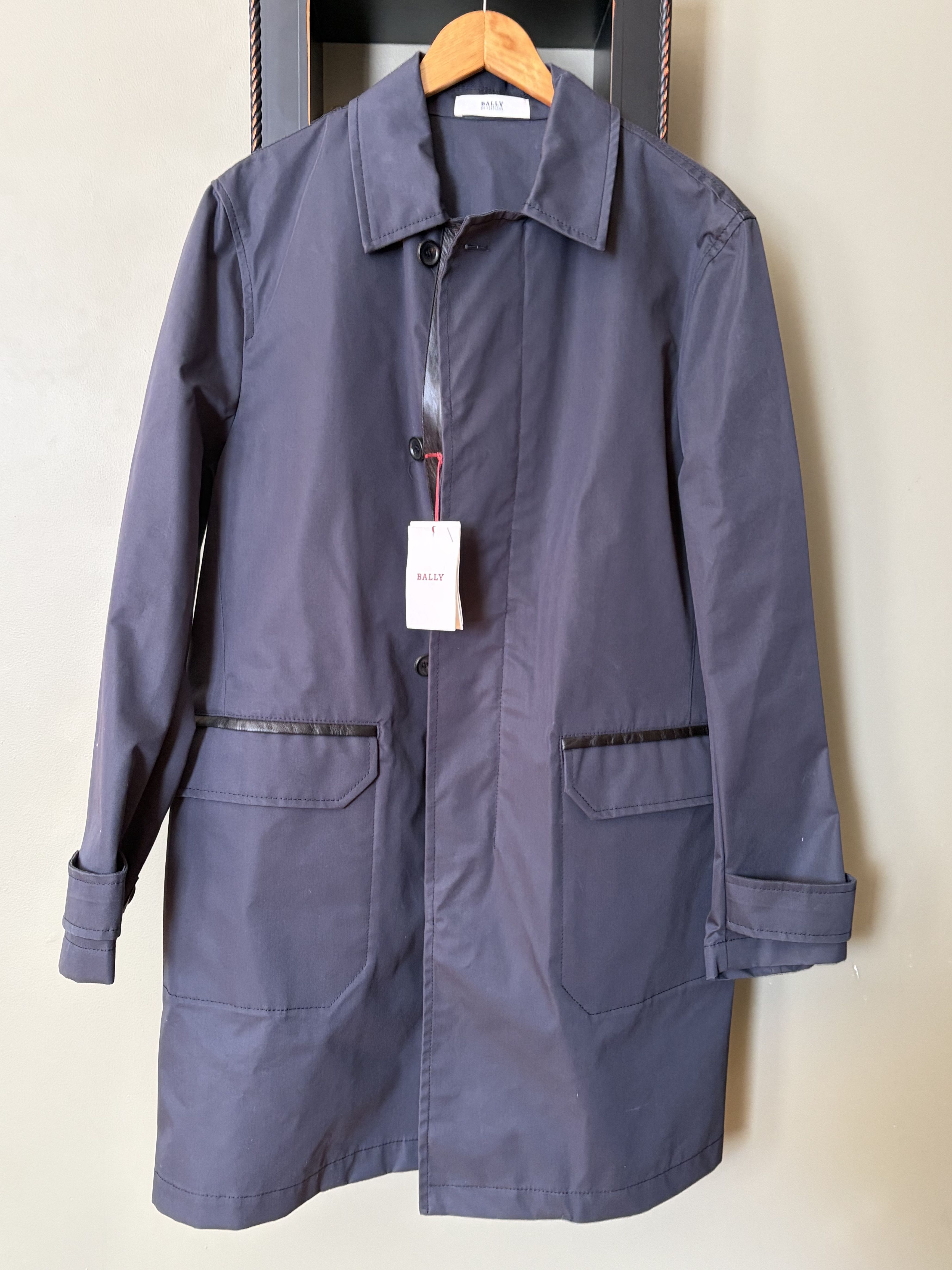 Bally Bally midnight blue Trench Coat size 52 NWT Size US L / EU 52-54 / 3 - 1 Thumbnail