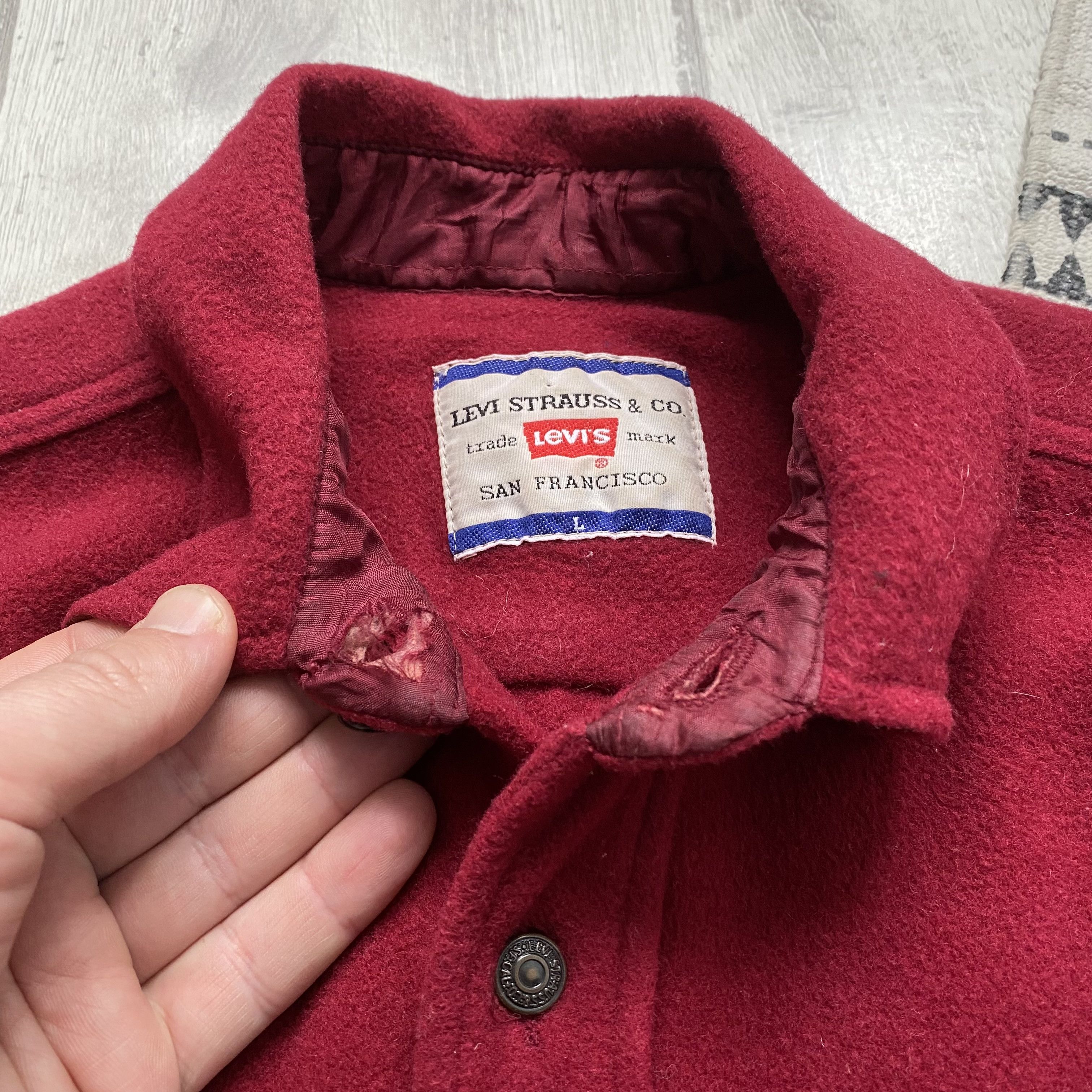 Levi's Vintage Clothing 🪓 Vintage Levis Wool heavy Overshirt Jacket Size US XL / EU 56 / 4 - 8 Thumbnail