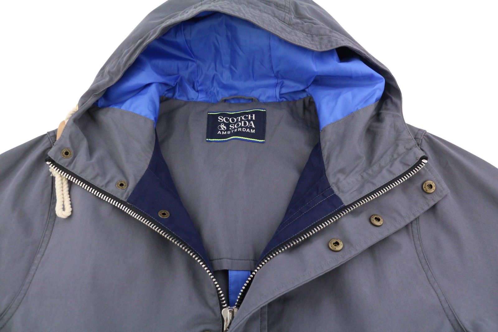 Scotch & Soda M Grey Extended Lining Drawstring Jacket 88483 Size US M / EU 48-50 / 2 - 5 Thumbnail