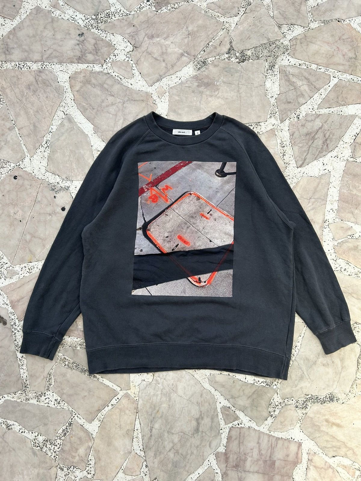 image of Issey Miyake Niko And .. Art Sweatshirt Longsleeve Frinthit in Grey, Women's (Size Medium)