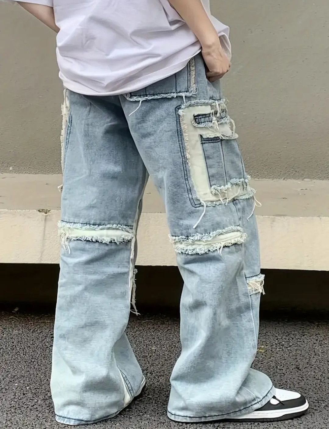 Vintage Frayed Fringe Raw Lining Cotton Blend Jeans Pants Size US 34 / EU 50 - 4 Thumbnail
