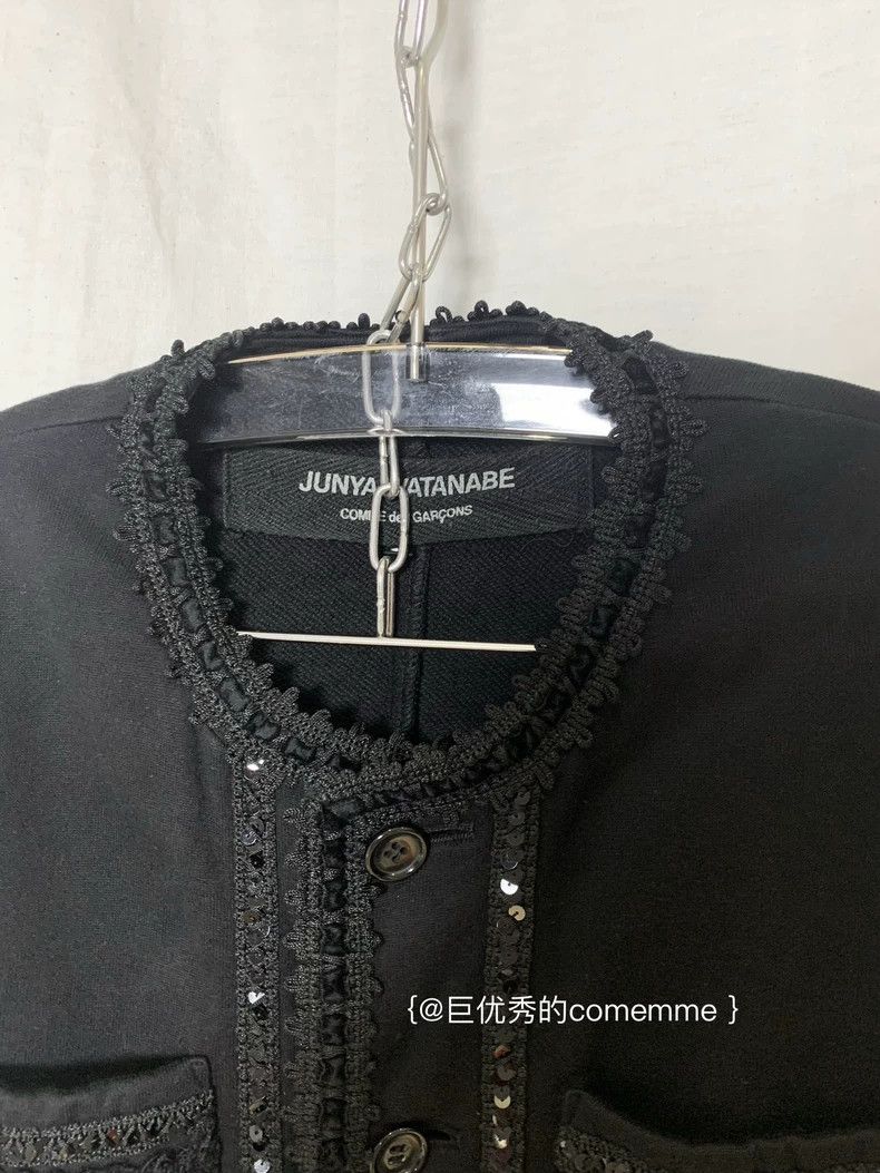 Comme des Garcons Comme Des Garcons Black full hem knit sequined lace crew n Size XS / US 0-2 / IT 36-38 - 3 Thumbnail