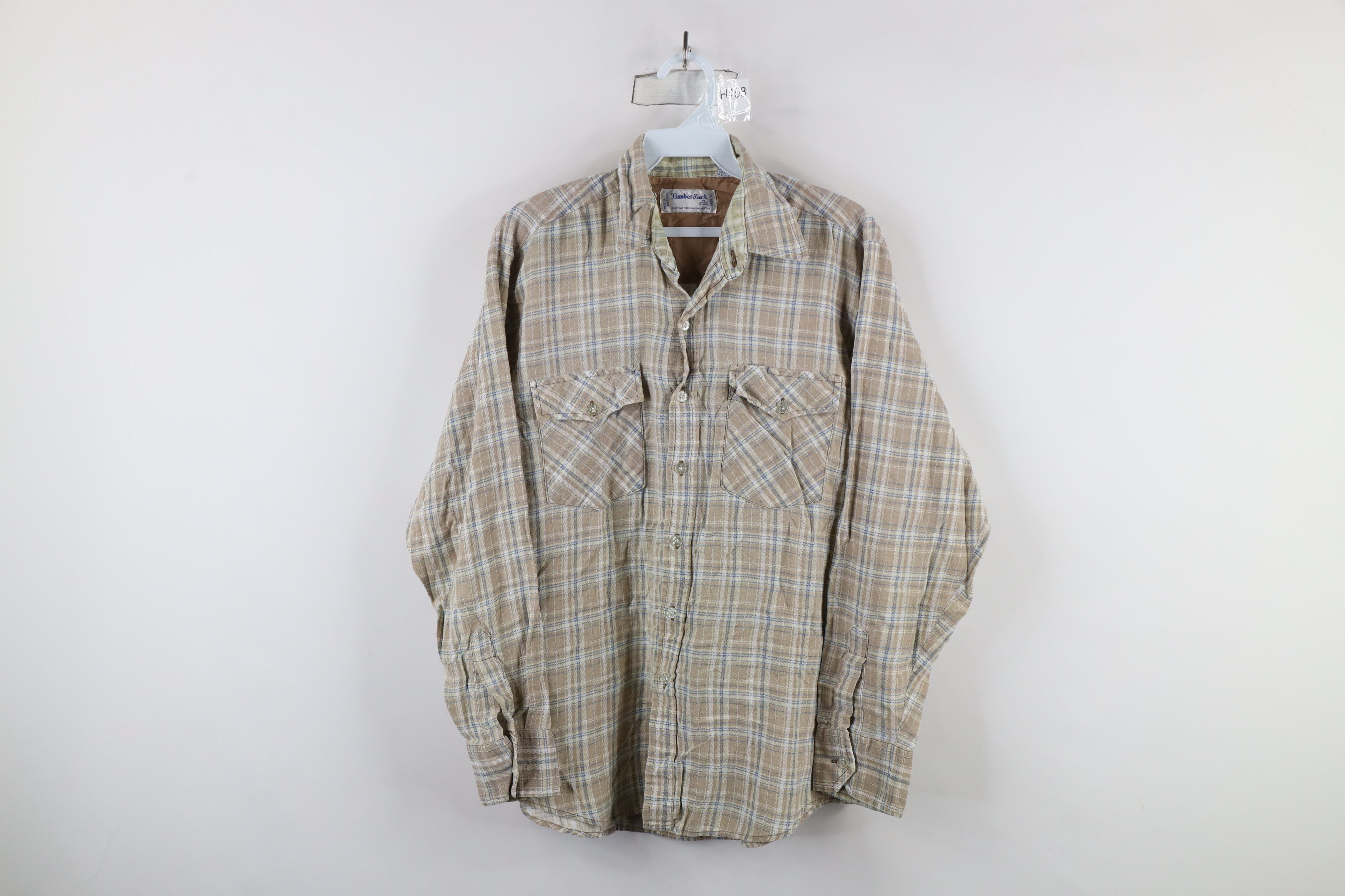 Vintage Vintage 90s Streetwear Flannel Collared Button Shirt Plaid Size M / US 6-8 / IT 42-44 - 1 Thumbnail