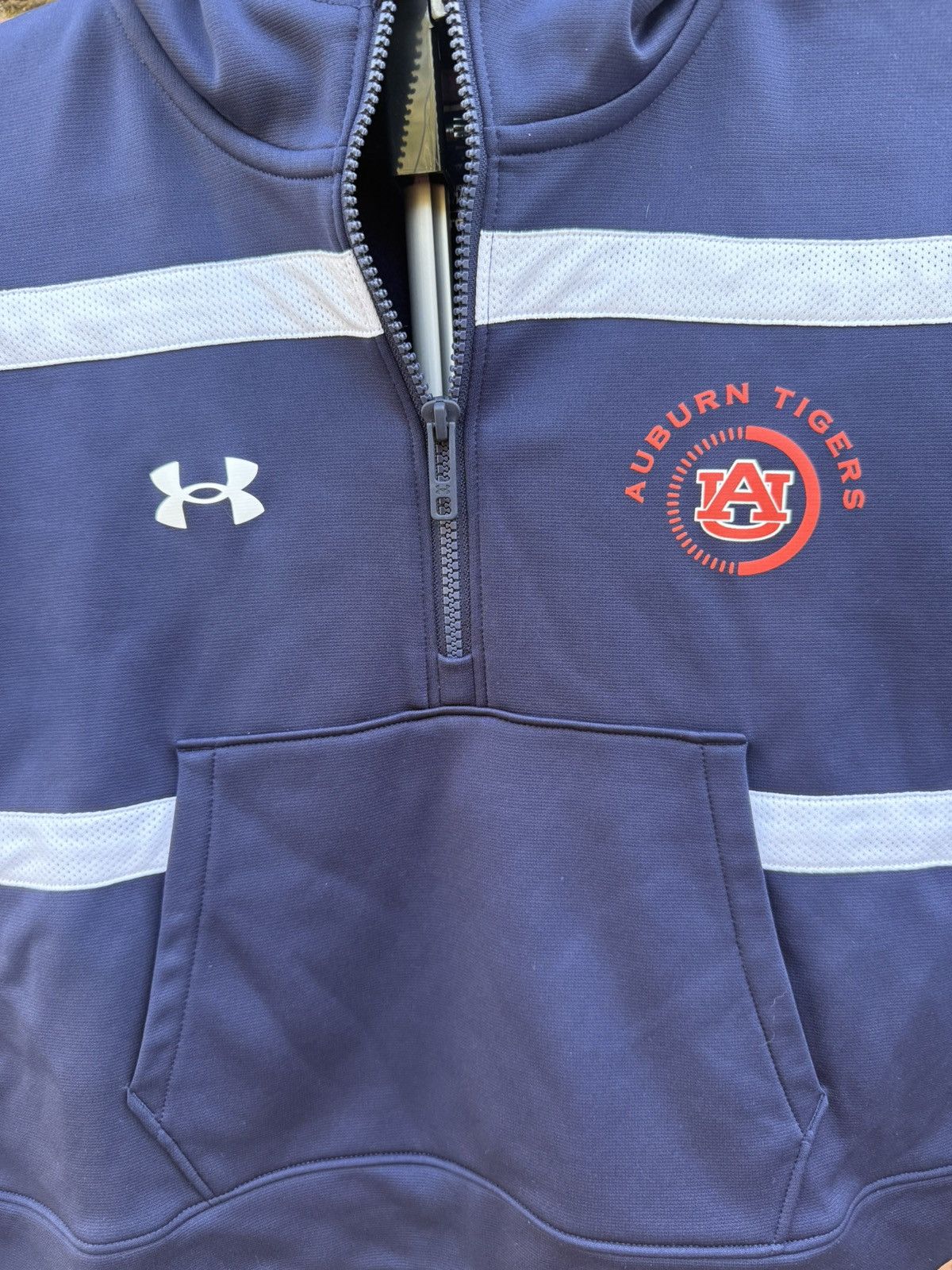 Under Armour Under Armour Navy Auburn Tigers Cropped Hoodie Sweatshirt Size S / US 4 / IT 40 - 5 Thumbnail