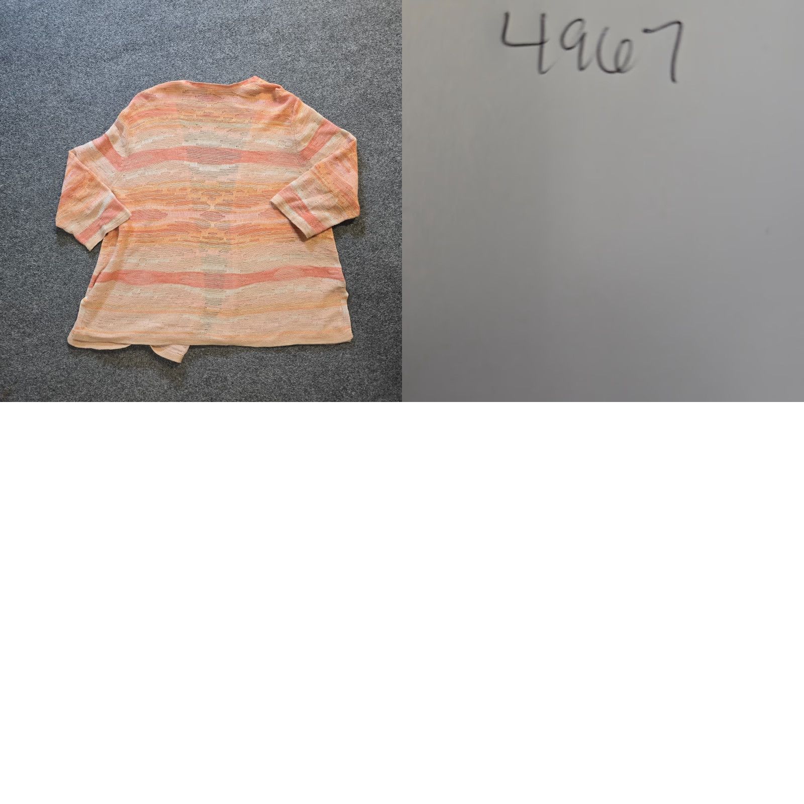 J. Jill J Jill Cardigan Womens XL Orange Striped Linen Blend Open Duster Sweater Casual Size XL / US 12-14 / IT 48-50 - 8 Thumbnail