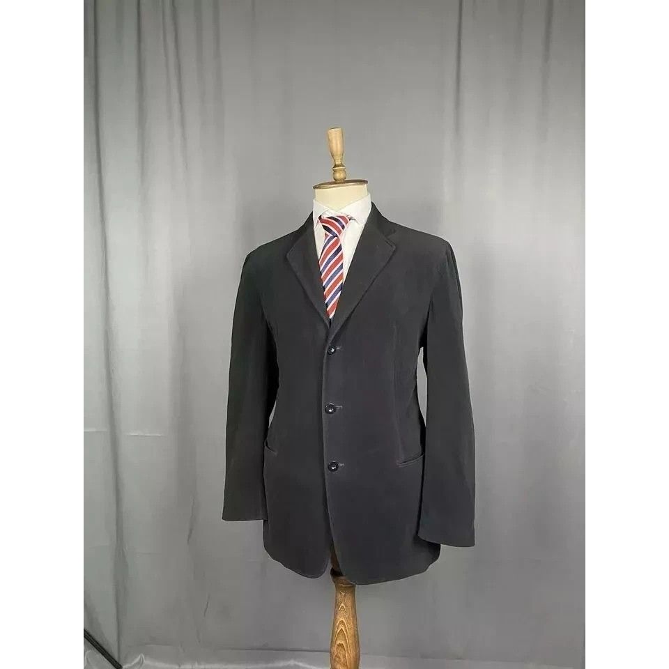 Armani Collezioni Armani Collezioni Men's Black Over Coat Size 54 R Size US L / EU 52-54 / 3 - 3 Thumbnail